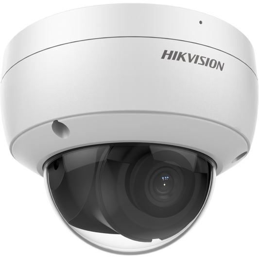 Full System mit AcuSense HD Kameras und NVR, HIKVISION DS-2CD2143G2-IU | 4MP Dome IP-Kamera, integriertes Mikrofon, 30 m IR, WDR, H.265+, IK10 & IP67