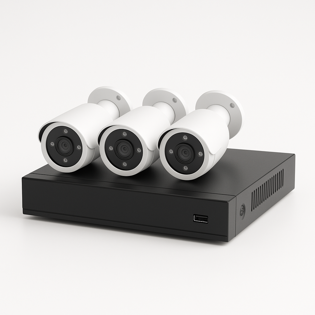 Full System mit HD AcuSense Kameras und NVR, HIKVISION DS-2CD2043G2-IU Bullet IP-Kamera, integriertes Mikrofon, 40 m IR, WDR 120 dB, H.265+, IP67