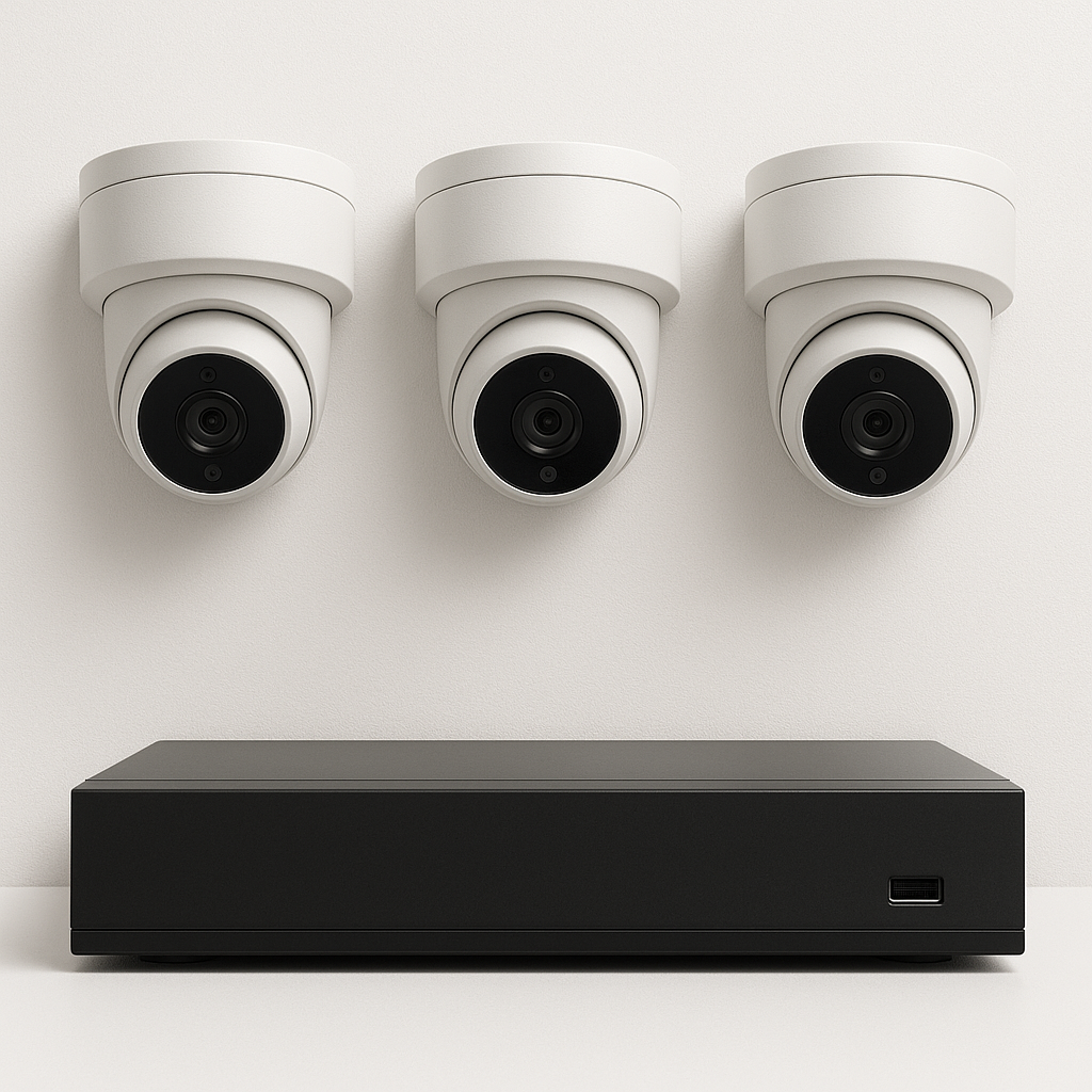 Full System mit 4K AcuSense Kameras und NVR, HIKVISION DS-2CD2183G2-IU 8 MP Dome IP-Kamera, integriertes Mikrofon, 30 m IR, WDR 120 dB, H.265+, IK10 & IP67