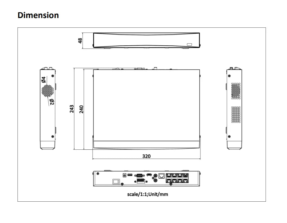 Hikvision DS-7608NXI-K1/8P AcuSense 4K Netzwerkrekorder