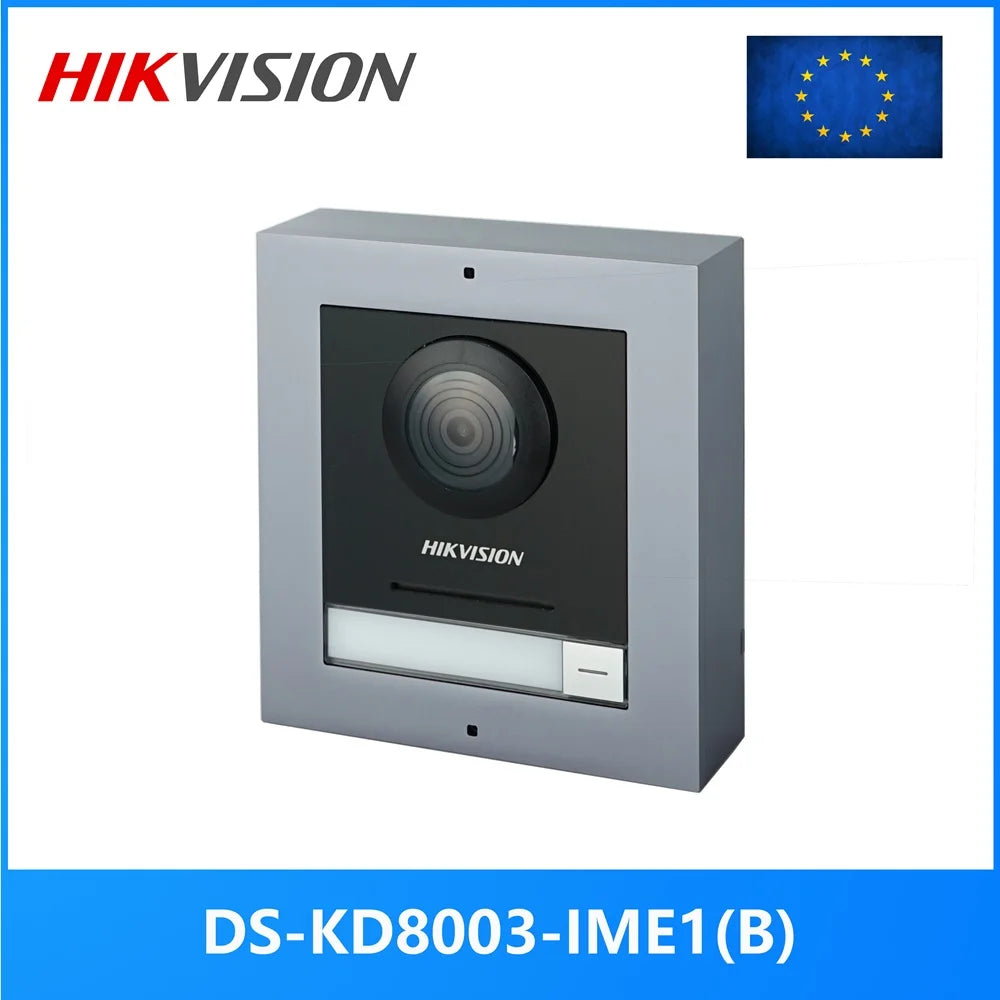 Hikvision DS-KD8003-IME1(B) 2MP IP Video Kapı İstasyonu – Gece Görüşü, PoE ve İnterkom Fonksiyonlu Dış Mekan Modülü