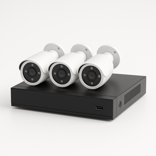 Full System mit HD AcuSense Kameras und NVR, HIKVISION DS-2CD2043G2-IU Bullet IP-Kamera, integriertes Mikrofon, 40 m IR, WDR 120 dB, H.265+, IP67