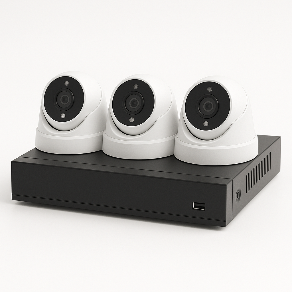 Full System mit AcuSense HD Kameras und NVR, HIKVISION DS-2CD2143G2-IU | 4MP Dome IP-Kamera, integriertes Mikrofon, 30 m IR, WDR, H.265+, IK10 & IP67