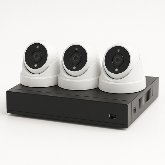 Full System mit AcuSense HD Kameras und NVR, HIKVISION DS-2CD2143G2-IU | 4MP Dome IP-Kamera, integriertes Mikrofon, 30 m IR, WDR, H.265+, IK10 & IP67