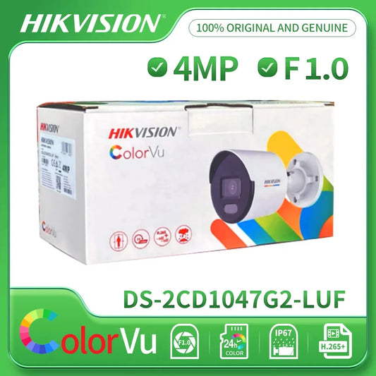 Hikvision DS-2CD1047G2-LUF 4MP ColorVu Bullet IP-Kamera – 24/7 Farbbild, integriertes Mikrofon & intelligente Bewegungserkennung