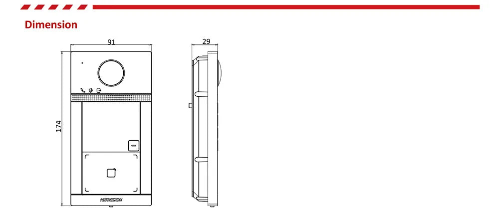 Hikvision DS-KV8113-WME1 WLAN Video Türsprechanlage – 2MP IP Villa Doorbell mit Zutrittskontrolle & Regenschutz