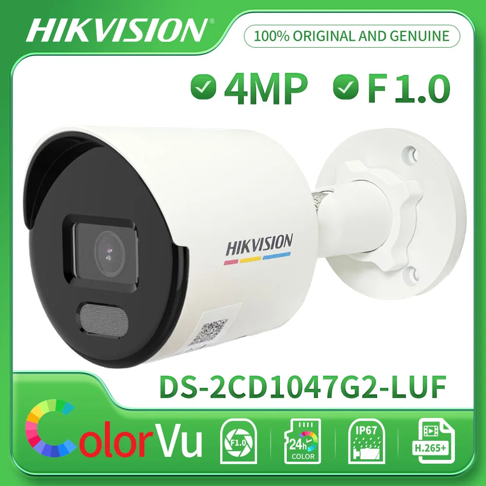 Hikvision DS-2CD1047G2-LUF 4MP ColorVu Bullet IP-Kamera – 24/7 Farbbild, integriertes Mikrofon & intelligente Bewegungserkennung