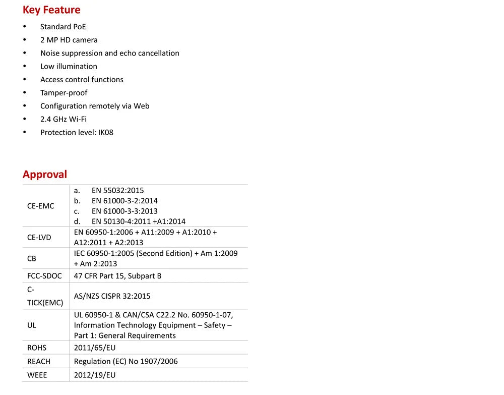 Hikvision DS-KV8113-WME1 WLAN Video Türsprechanlage – 2MP IP Villa Doorbell mit Zutrittskontrolle & Regenschutz